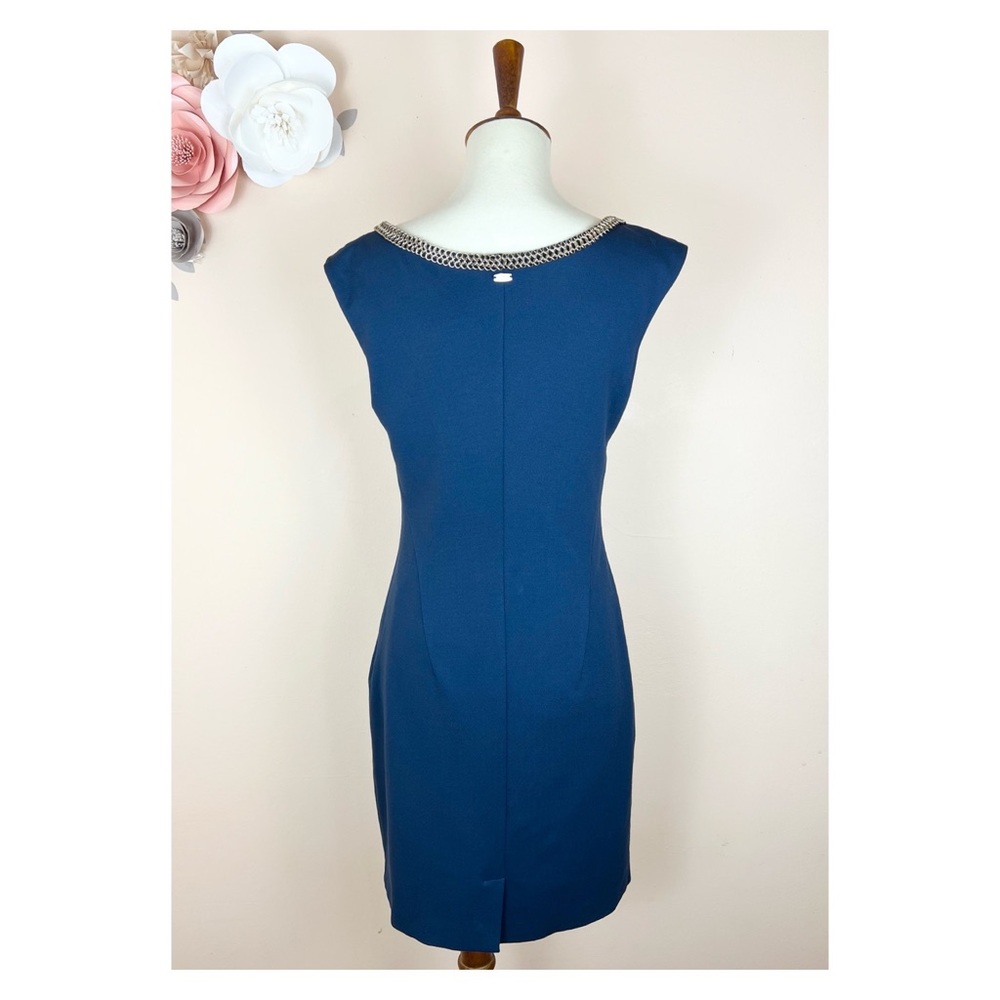 New! LIU JO Chain Link Necklace Sleeveless Sheath Dress - Picture 6 of 10